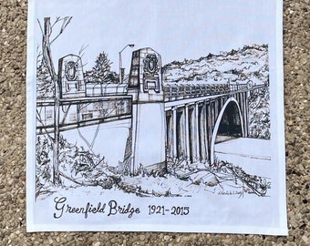 Greenfield Bridge | Pittsburgh | Towel by KLoRebel Art