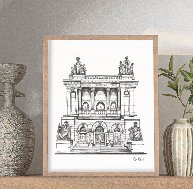 Carnegie Natural History Museum | Pittsburgh Drawing | Pen and Ink Wall ...