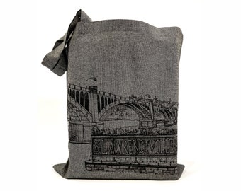 40th Street Bridge Lawrenceville | Pittsburgh Tote | Pen and Ink Drawing by KLoRebel