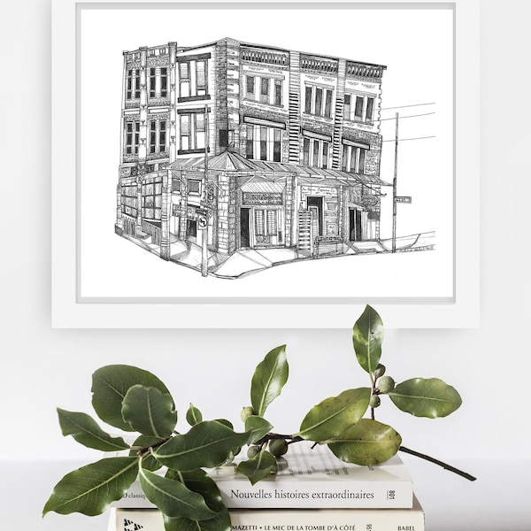 Strip District - Downtown | Pittsburgh Drawing | Pen and Ink wall Art by KLoRebel