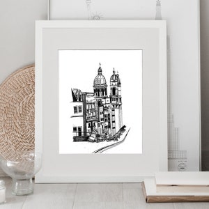 Immaculate Heart of Mary - Polish Hill | Pittsburgh Drawing | Pen and Ink wall Art by KLoRebel