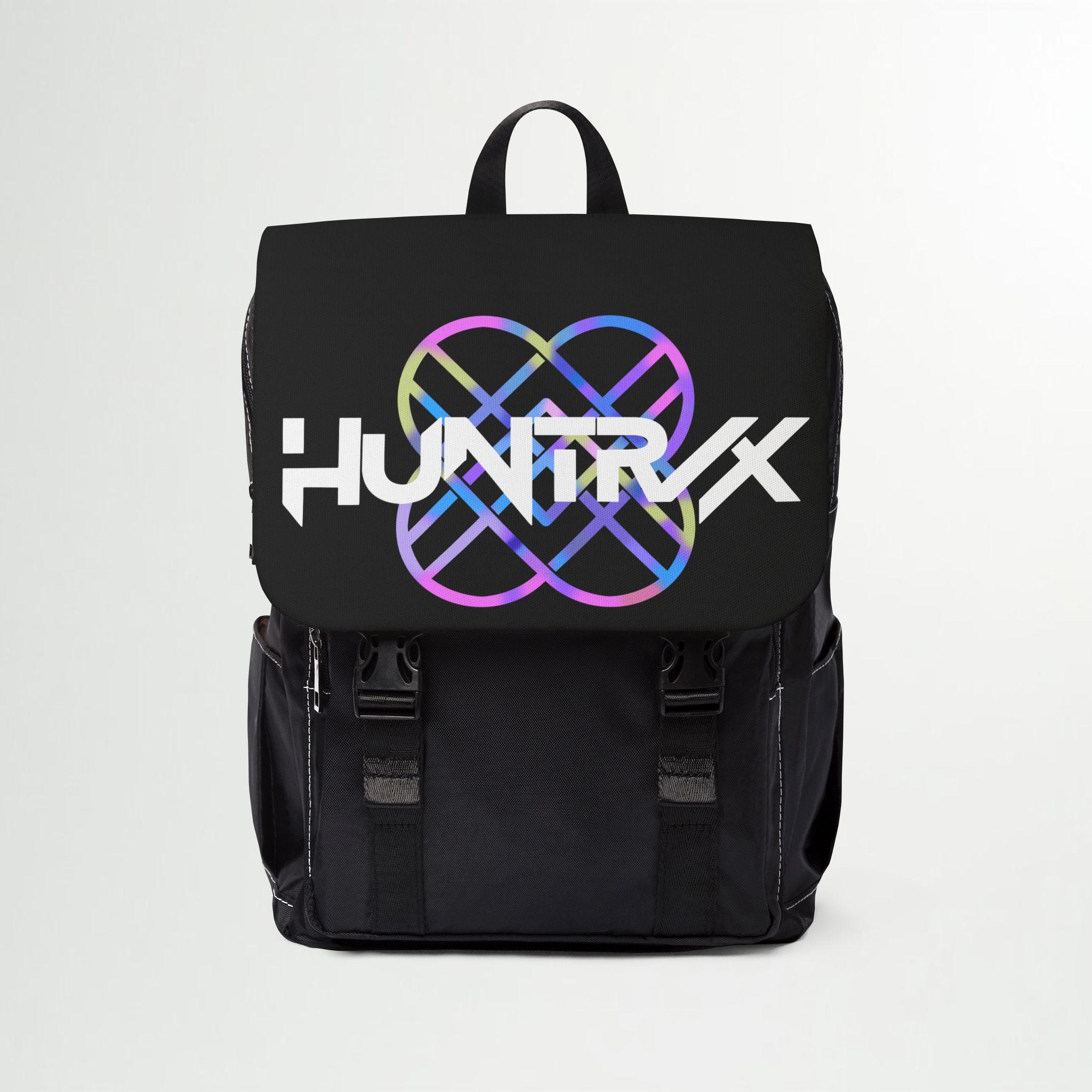 Discover Kpop Demon Hunters Canvas Backpack for Back to School, Flap Style Oxford Shoulder Bag for Unisex