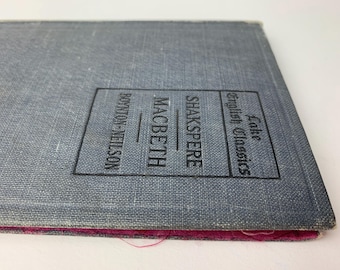 Macbeth pocket journal with vintage/discarded cover