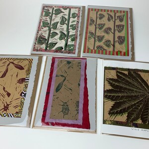 Wild Northwest Card set of 5, large folded cards w/ recycled kraft envelope, hand printed cards, original botanical & nature prints image 2