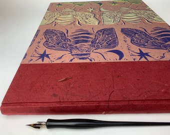 Big Bee WC Sketchbook, block-printed sketchbook w/ 15 x 11 inch landscape-pages Fabriano watercolor paper