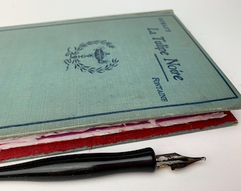 Garden journal "La Tulipe Noir" with discarded vintage cover