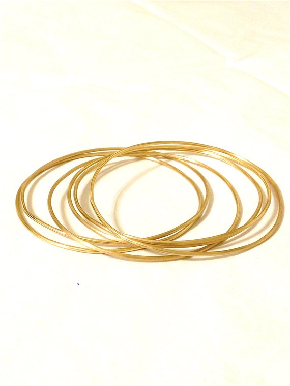 14k solid gold bangles
