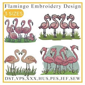 Flamingo Embroidery Design, Flamingo filled stitch, Mini flamingo, Flamingo design, Flamingo mini Embroidery, Machine Embroidery Designs