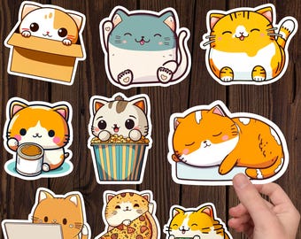 Cute Cat Sticker, Cat Sticker for laptop, Kitty Cat Sticker, Tabby Cat Stickers, Cat Lover, Meme Sticker, Meowdy Sticker, Instant Download
