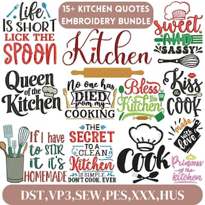 Kitchen Quotes Embroidery Design, Sarcastic Quotes Embroidery, Funny Embroidery, Trending Kitchen Embroidery, Machine Embroidery Design