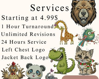 Custom Embroidery Design, Logo Digitizing, Image Digitizing Embroidery, Embroidery Digitizing Service, Custom Digitize Embroidery logo