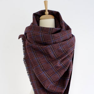 burgundy wool shawl