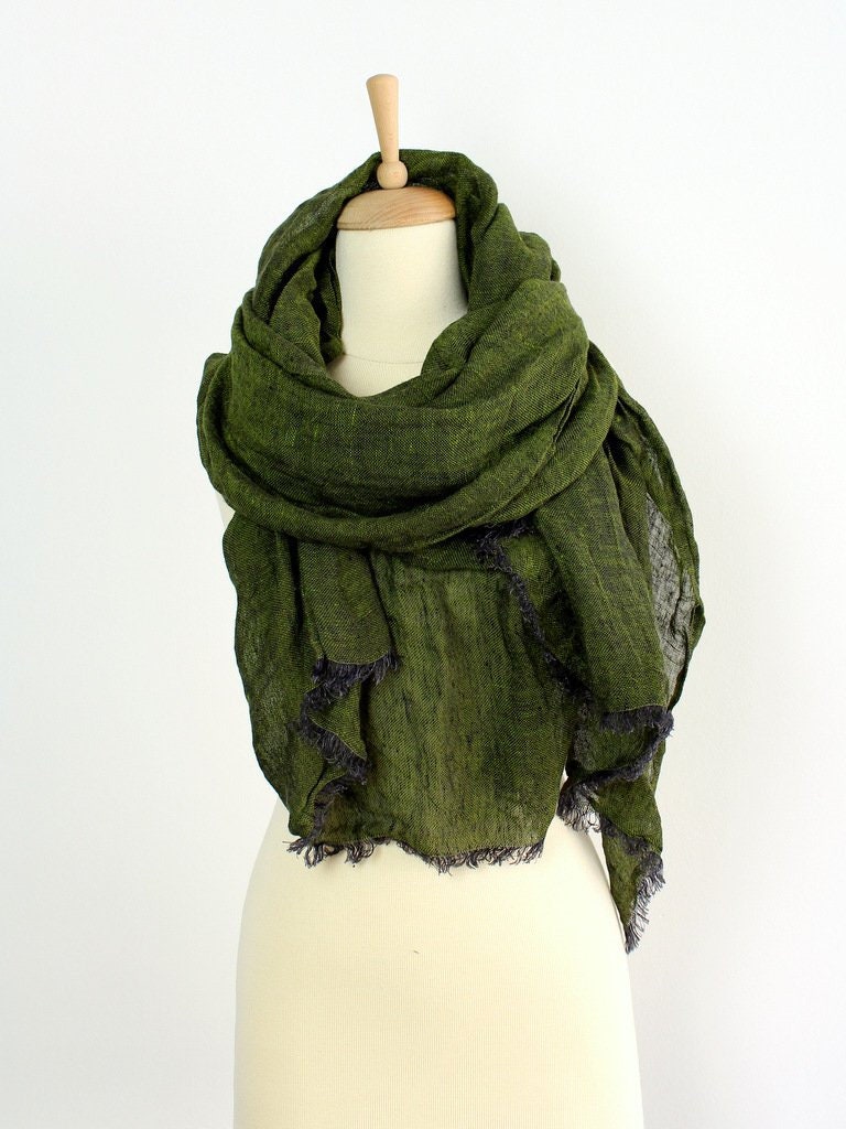 Olive green cheap scarf