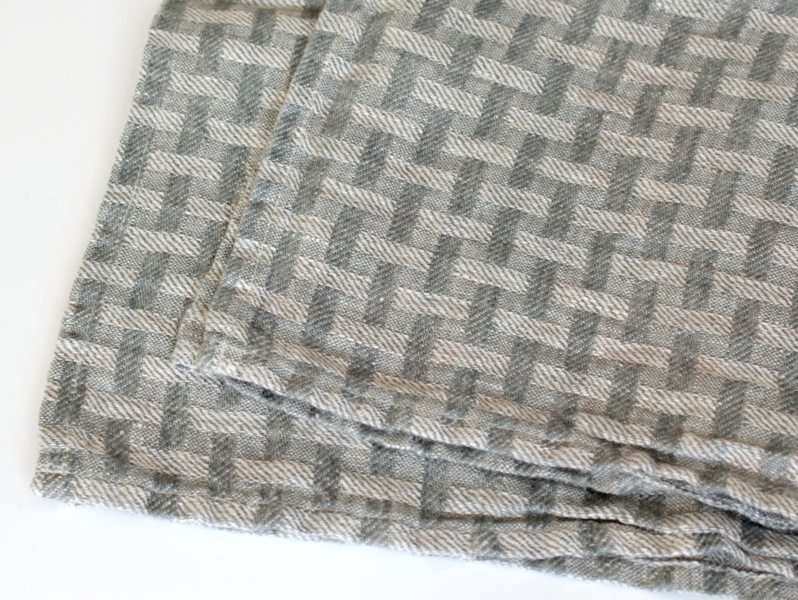 Pure Linen Bath Towel Grey Patterned 100 Linen Bathroom Face Etsy