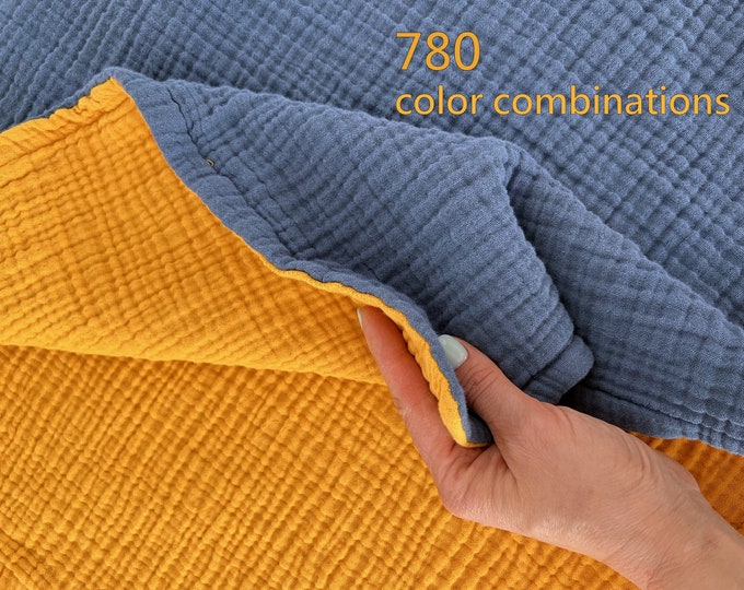 8 Layer Gauze Muslin Blanket All Custom Colors Available Heavy Gauze