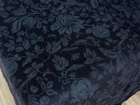 dark blue coverlet