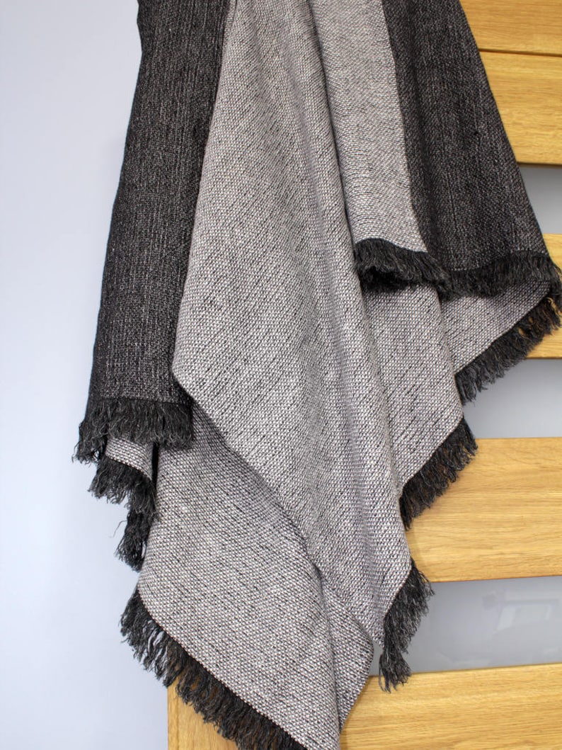 Textured Linen Throw Blanket Heavy Linen Throws for Couch Etsy Australia