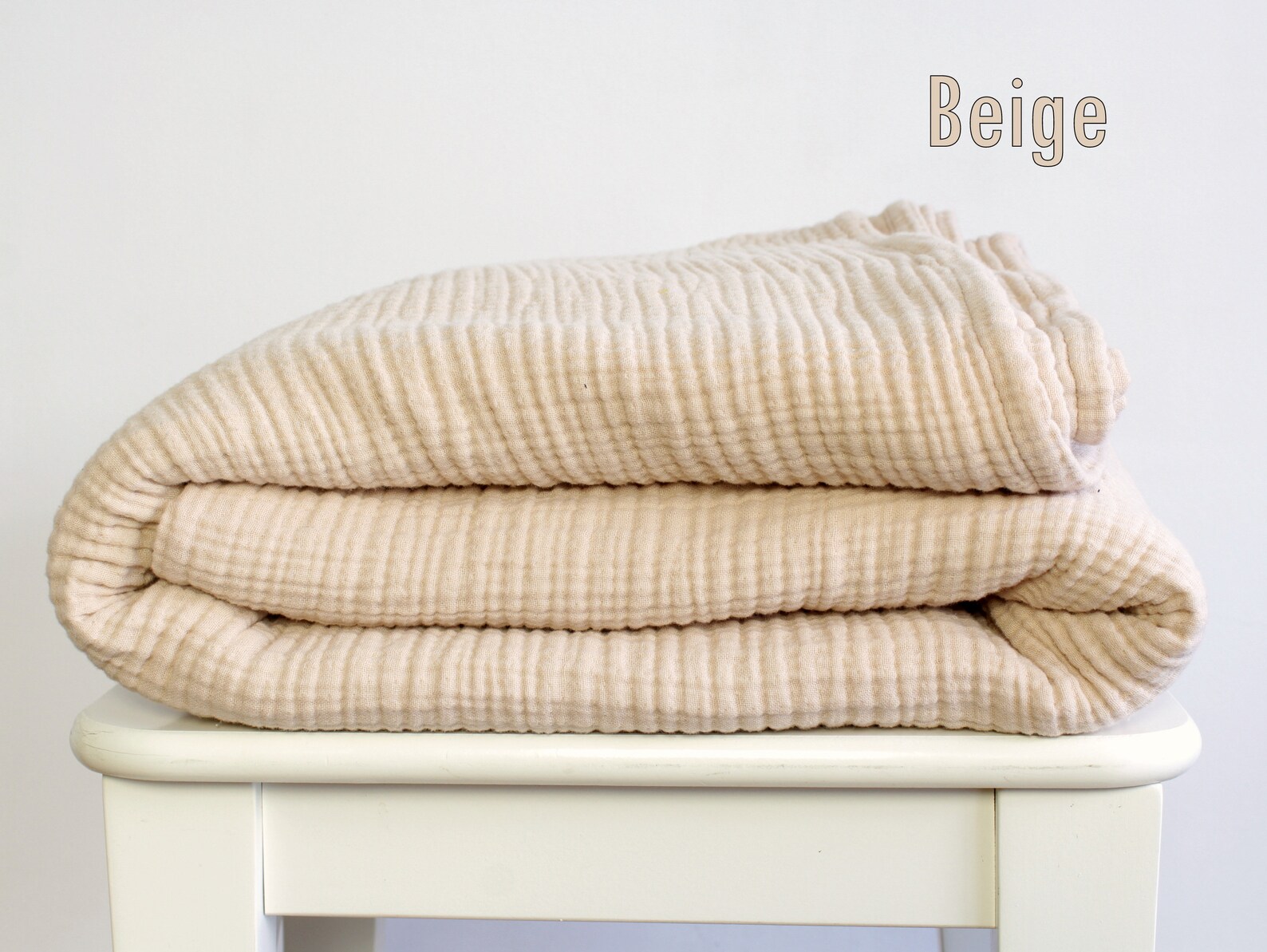 Muslin Cotton Blanket Queen Bedspread 4 Layers Gauze Etsy