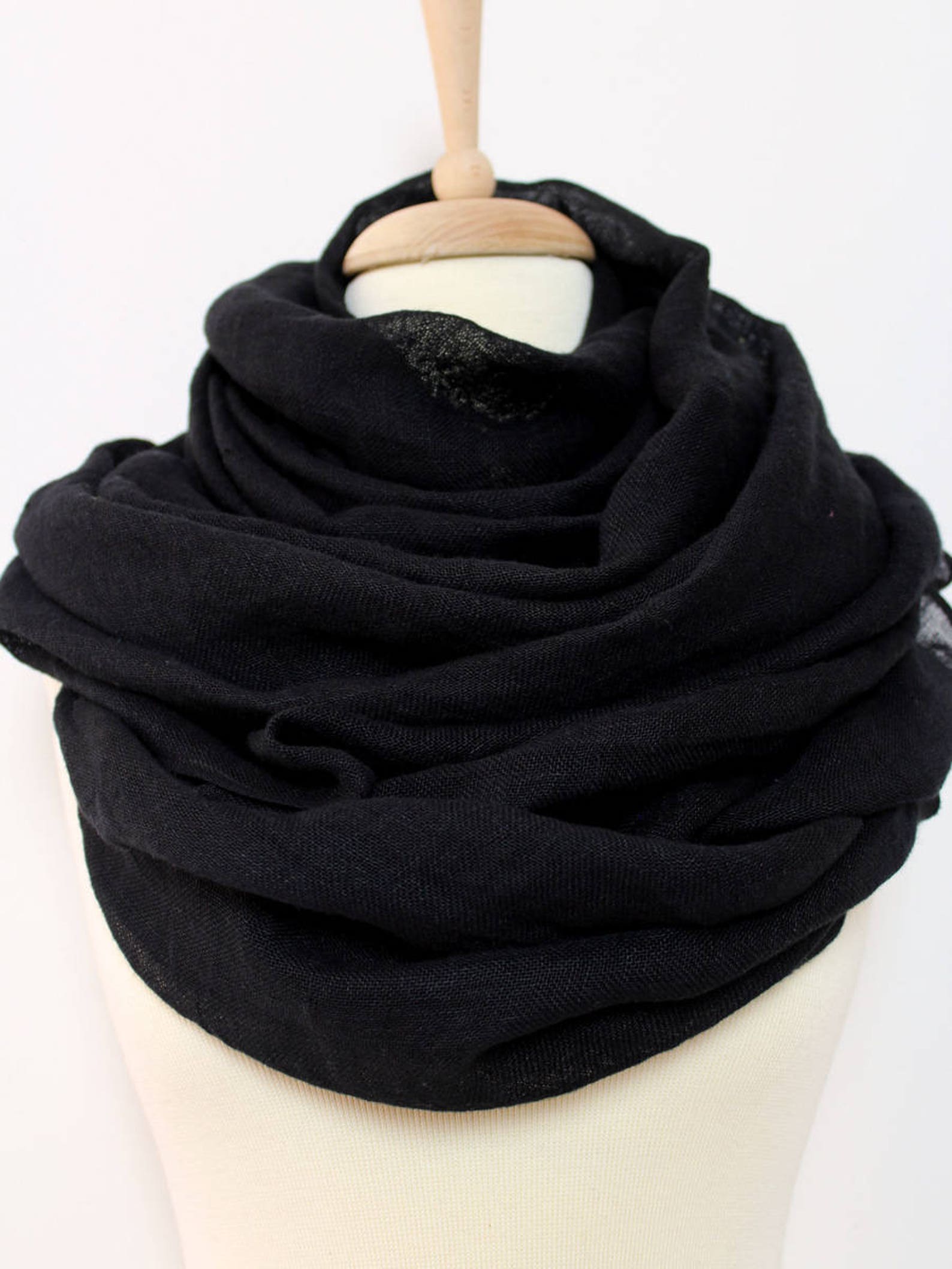 oversized black scarf