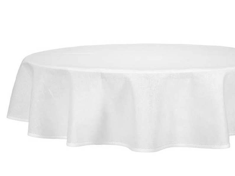 Oval / Round Linen Tablecloth Grey White Red Linen Etsy