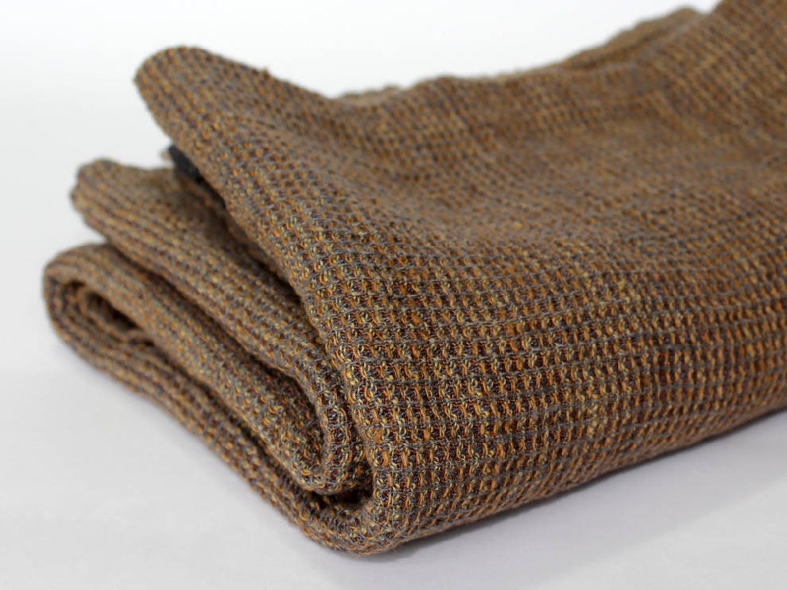 Waffle Linen Bath Towel Brown Pure Linen Bath Towel 100 Etsy