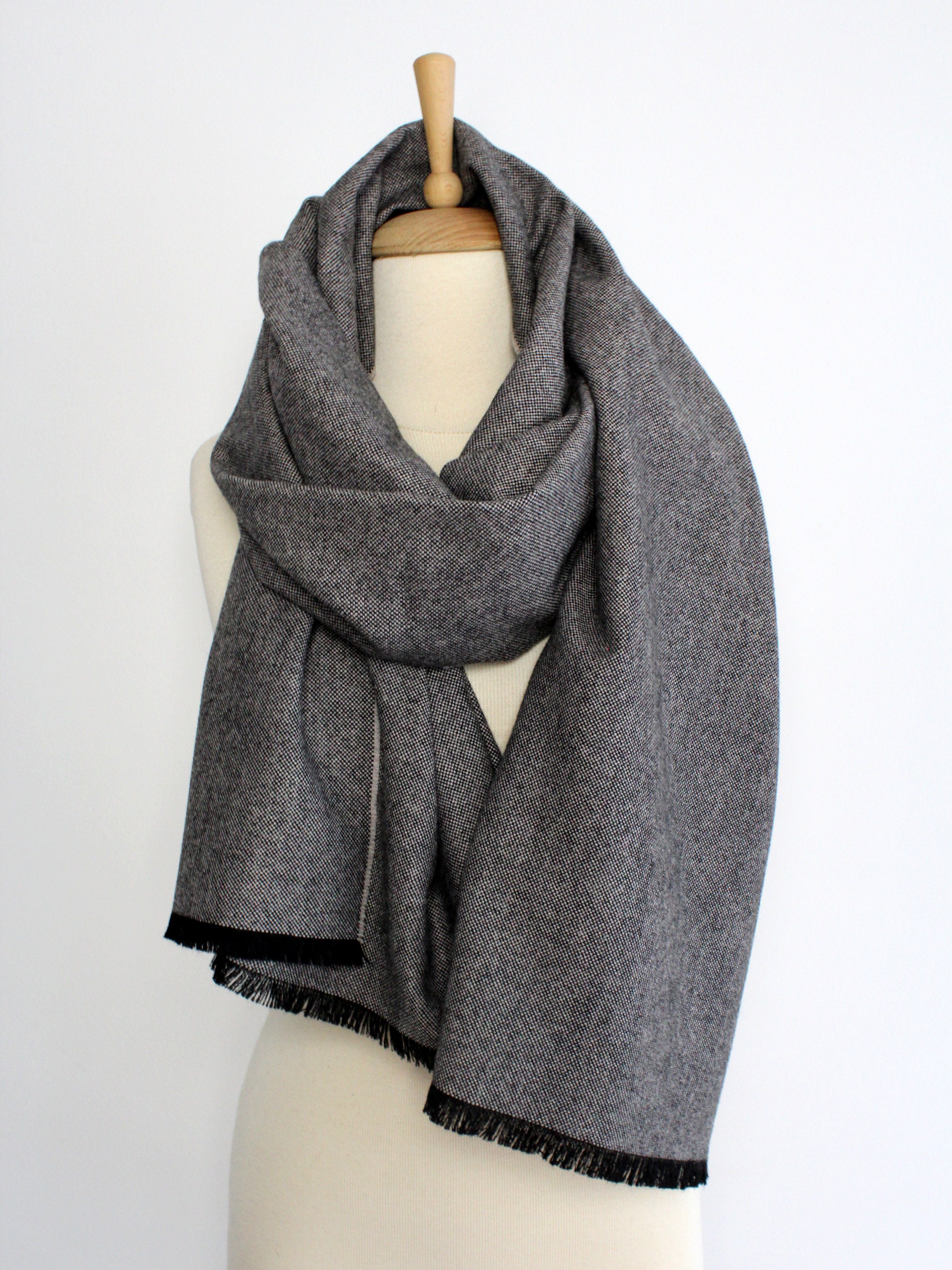 Bufanda de manta de lana para hombres y mujeres de - Etsy España