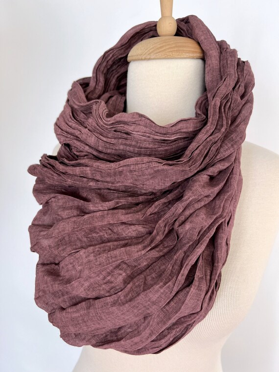 Crinkle Cotton Scarf for Men & Women / Bohemian Style Wrinkled Etsy