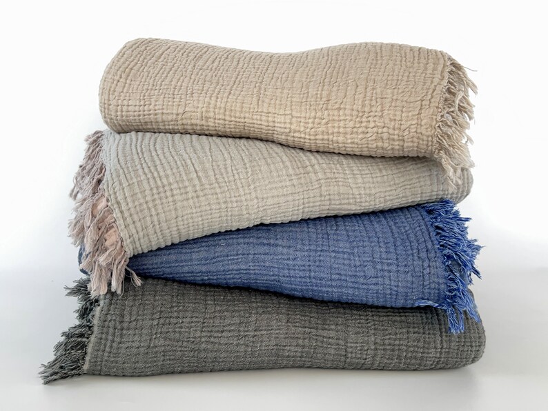 Cotton Gauze Blanket Adult Double Gauze Queen Blanket Etsy
