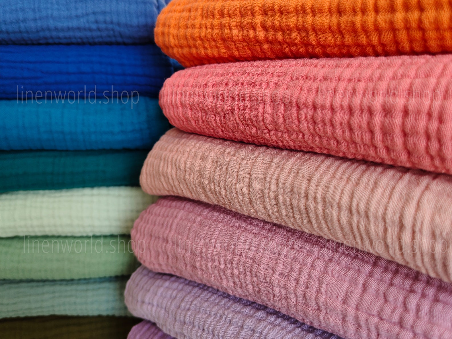 4 Layers Gauze Muslin Fabric by Yard Organic Cotton Double Etsy