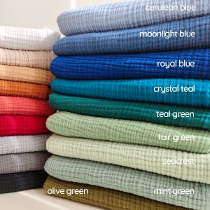 4 Layers Gauze Muslin Fabric by Yard Organic Cotton Double - Etsy
