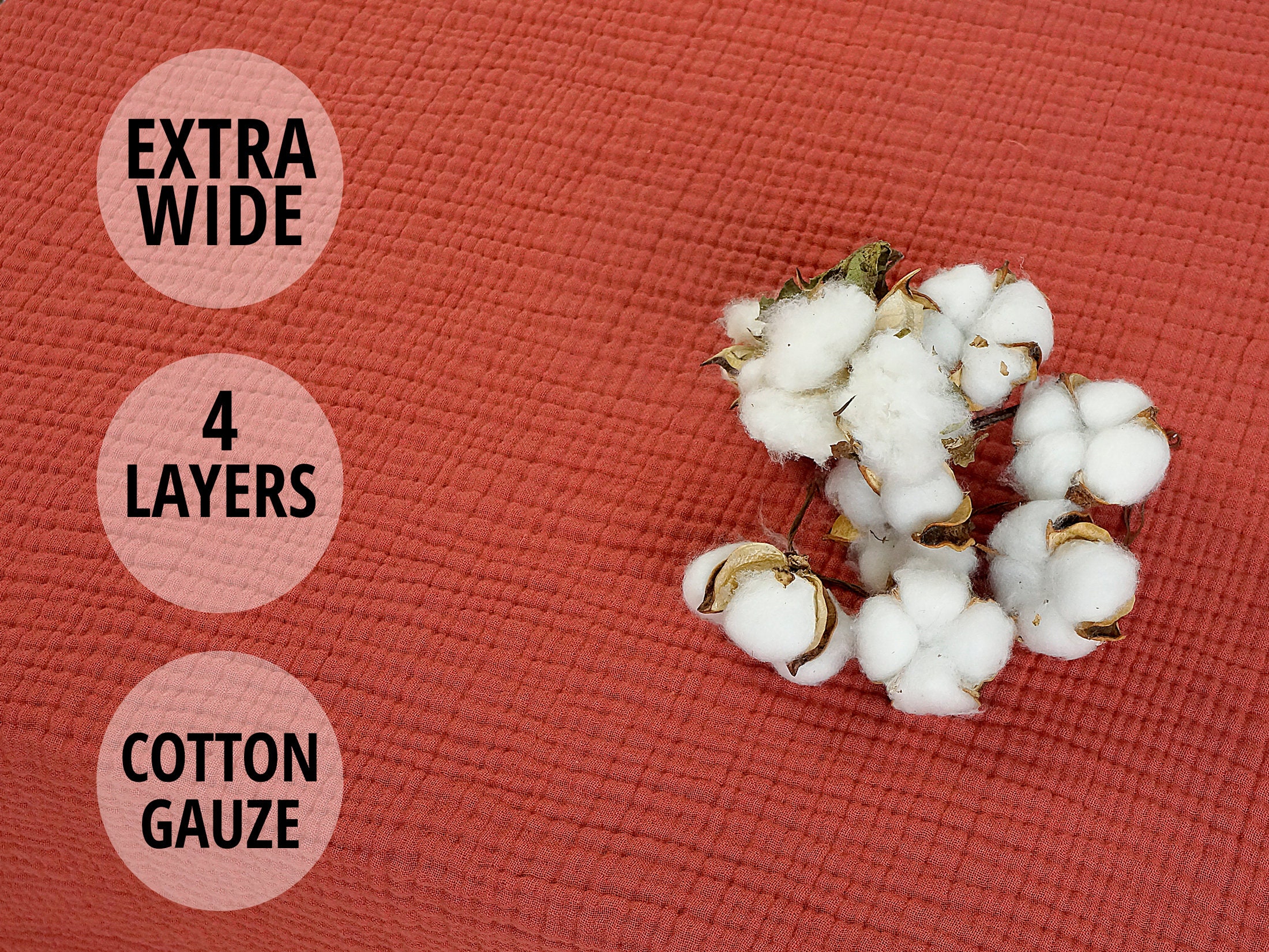 Extra Wide Gauze Cotton Fabric 4 Layers Double Gauze Fabric Etsy