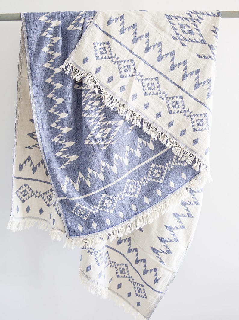 Navajo Throw Blanket Aztec Picnic Blanket Bohemian Throw Etsy