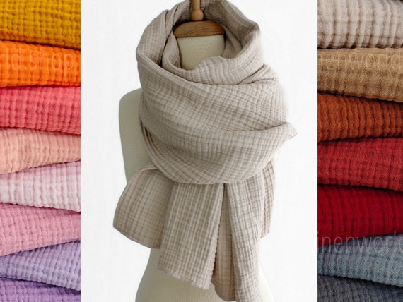 Large Beige Scarf Soft Cotton Shawl Oversized Gauze Scarf - Etsy UK