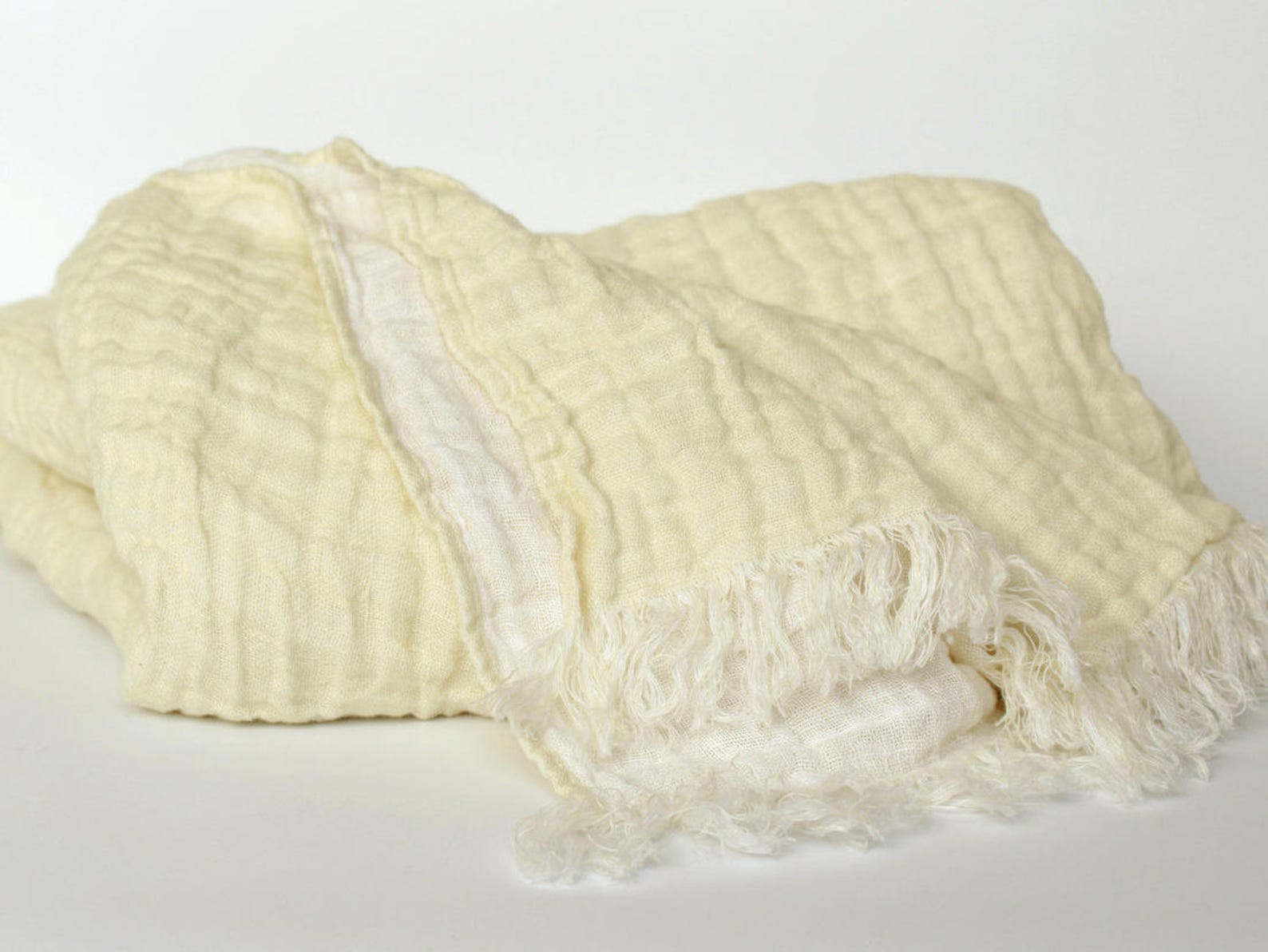 Soft Linen Blanket Milky White Pure Linen Throw Blanket Etsy