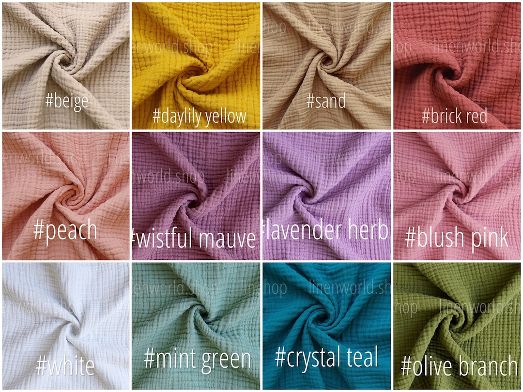 Extra Wide Gauze Cotton Fabric 4 Layers Double Gauze Fabric Organic