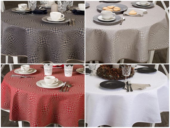 Oval Linen Tablecloth Round Table Cloth White Oval Linen Tablecloth Round Table, Can A Round Tablecloth Fit An Oval Table