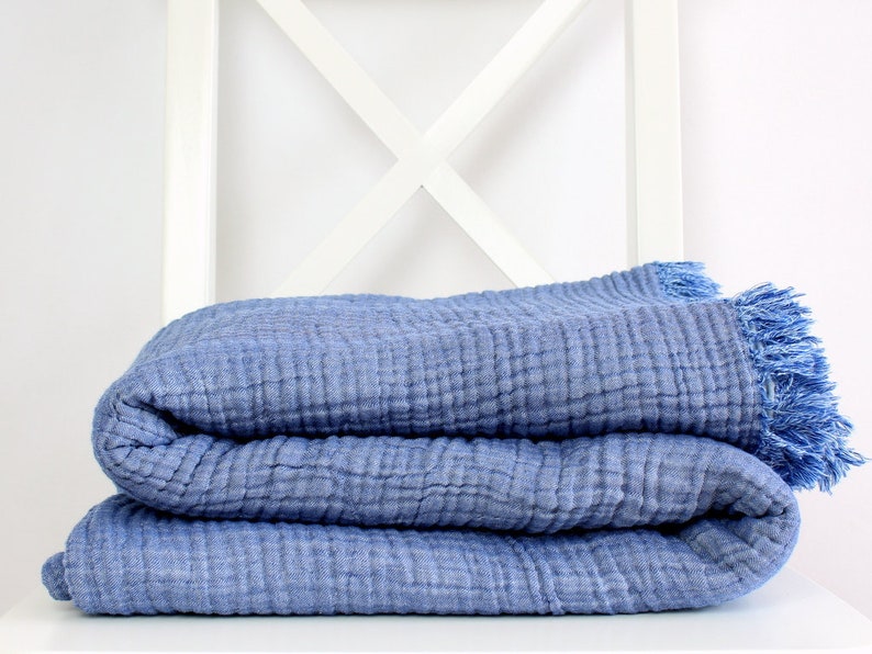 Cotton Gauze Blanket Adult Double Gauze Queen Blanket Etsy