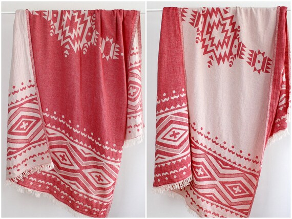 Serviette De Plage Ethnique Navajo Jeter Couverture De Pique Nique Aztèque Jeté De Canapé Tribal Couverture De Sofa Sud Ouest Drap De Bain