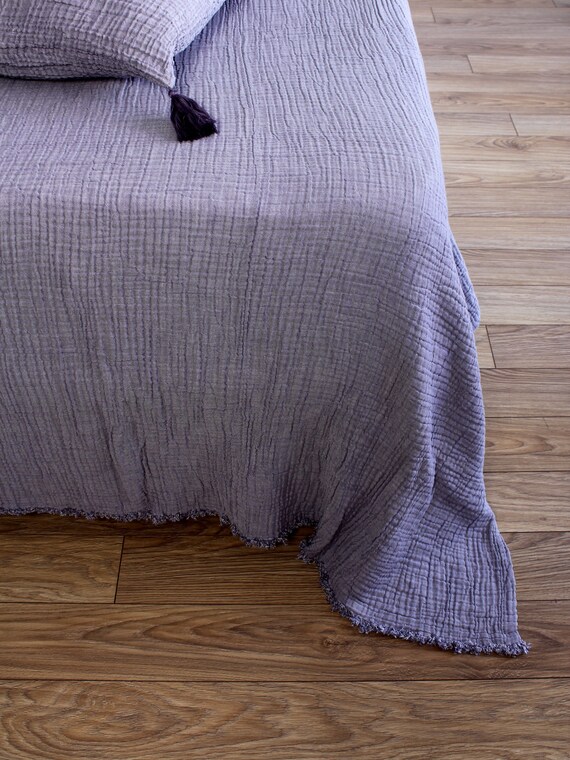 Double Gauze Cotton Bedspread Adult Gauze Blanket Queen / Etsy