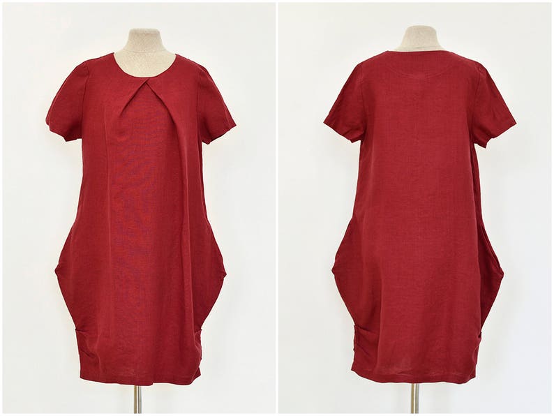 cocoon linen dress