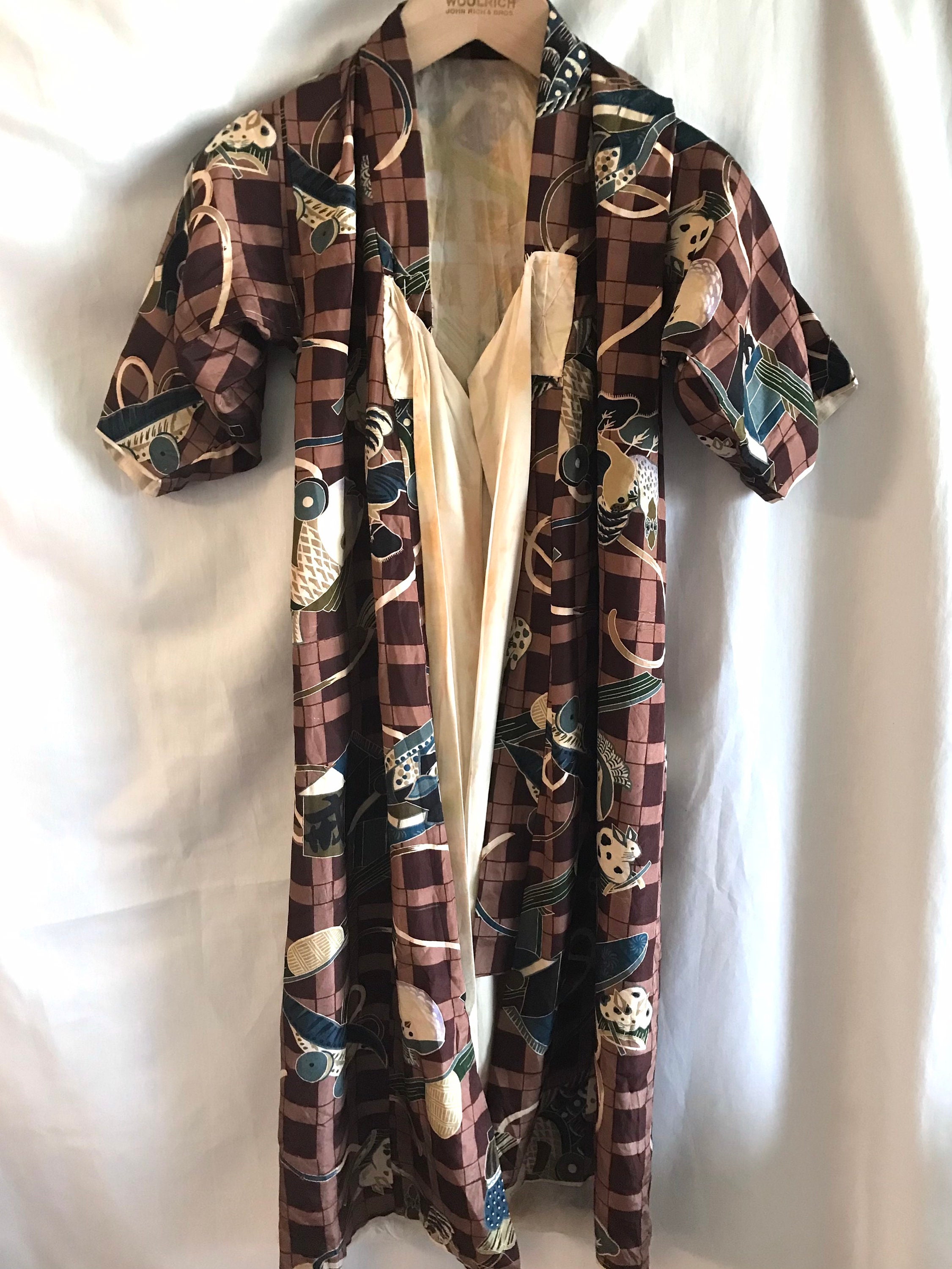 Vintage Childs Silk Kimono Robe from the 1930’s or 1940’s Kleding Unisex kinderkleding Pyjamas & Badjassen Jurken 