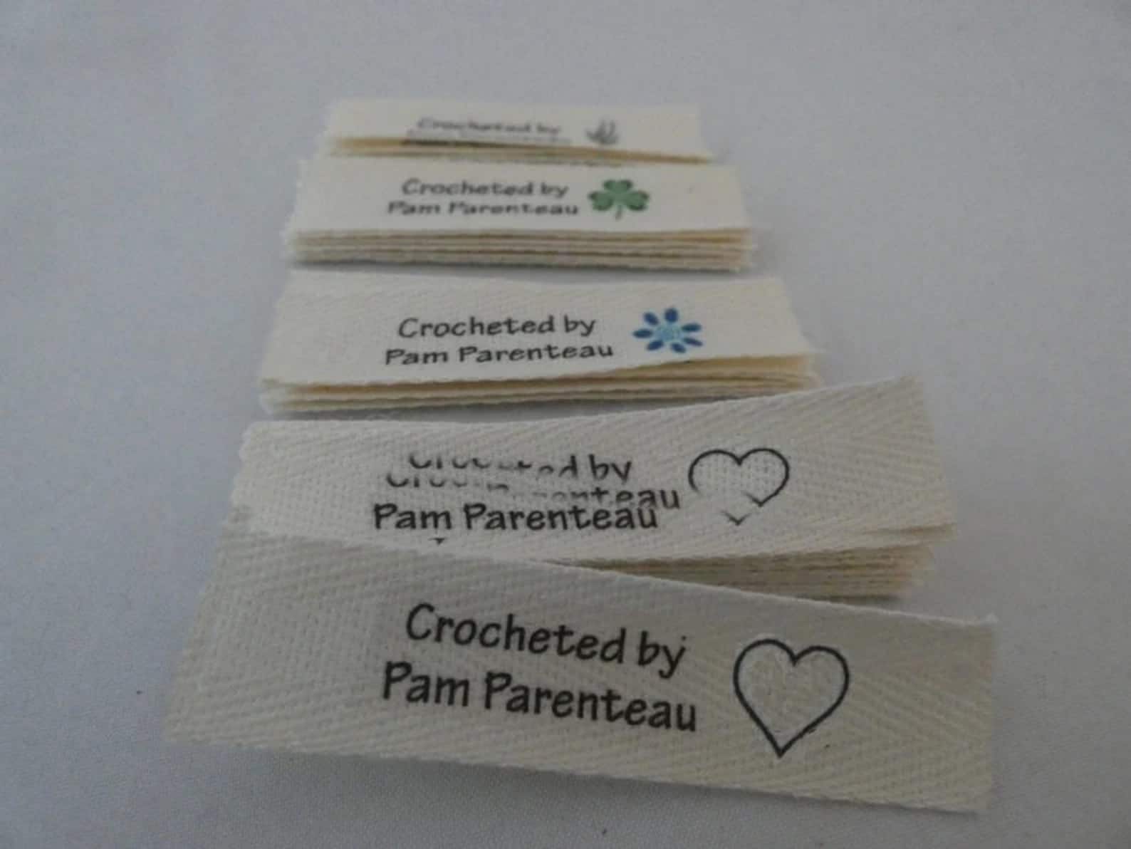 Labels for Crocheted Items. Easy to Sew in Labels. - Etsy