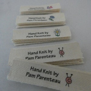 Labels for hand knitted items. Sew in labels. Personalized labels. image 2