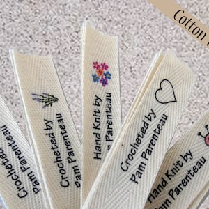 Custom Sew-In Labels: Natural Cotton Twill Clothing Tags