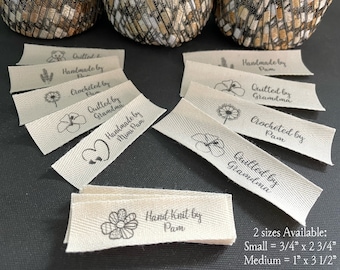 Personalized labels for Handmade items.