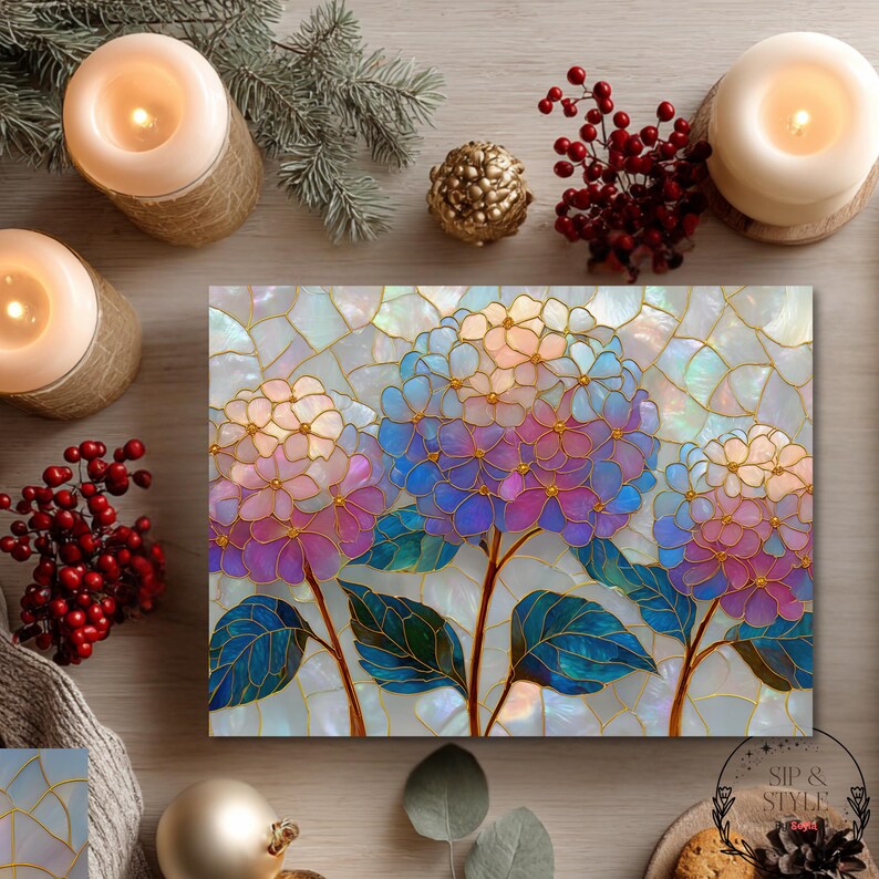 SipAndStylebySofia Hydrangea Cutting Board - Thumbnail 5