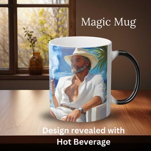 Cigar by the Beach Magic Mug, Dad Gift, Cigar Mug, Cigar Lover Gift, Smoker Gift, Cigar Cup. Cigars Gifts For Smoker. Gift idea, Morphing