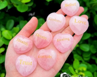 5PCS Rose Quartz Palm Stone | Rose Quartz Worry Stone, Heart Healing Stone, Home Decor, Gift for Her, Mother's Day gift