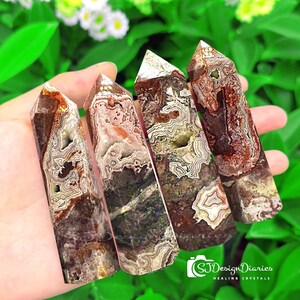 Mexican Crazy Lace Agate Tower Point ,Unique Mexican Agate Crazy Lace Obelisk , Mineral Specimen , Birthstone Gift ,Healing Crystal