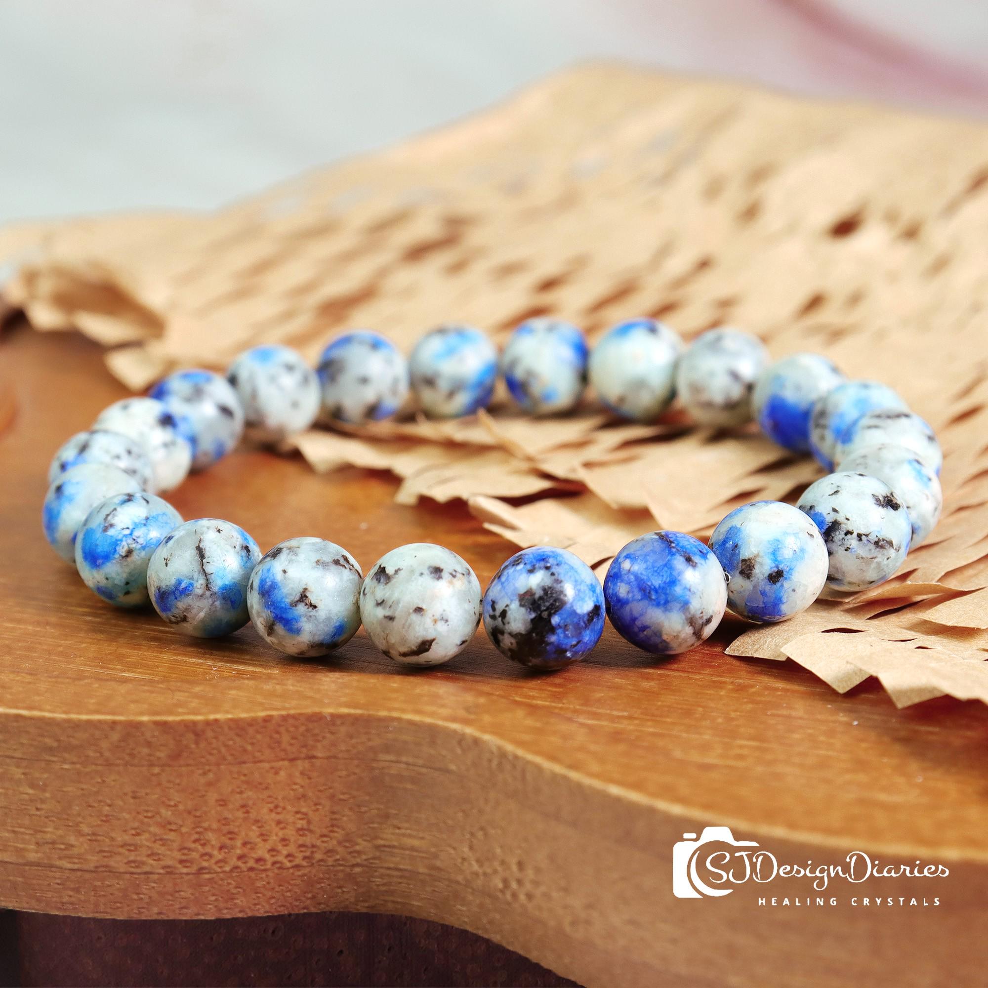 K2 Azurite Crystal Bracelet: Natural Stone, Anxiety Relief